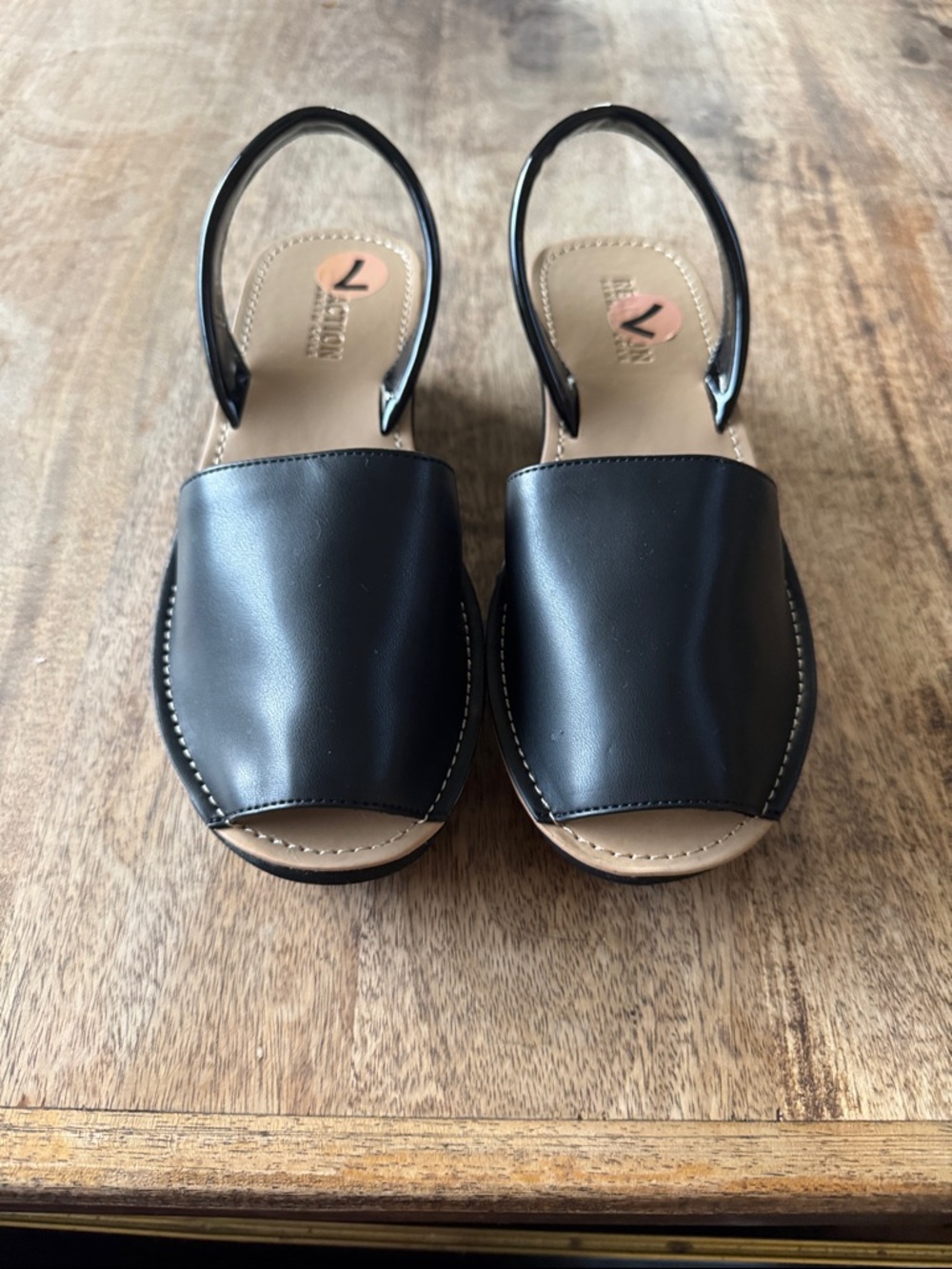 Kenneth Cole Reaction Black Slingback Open-Toe Sandals